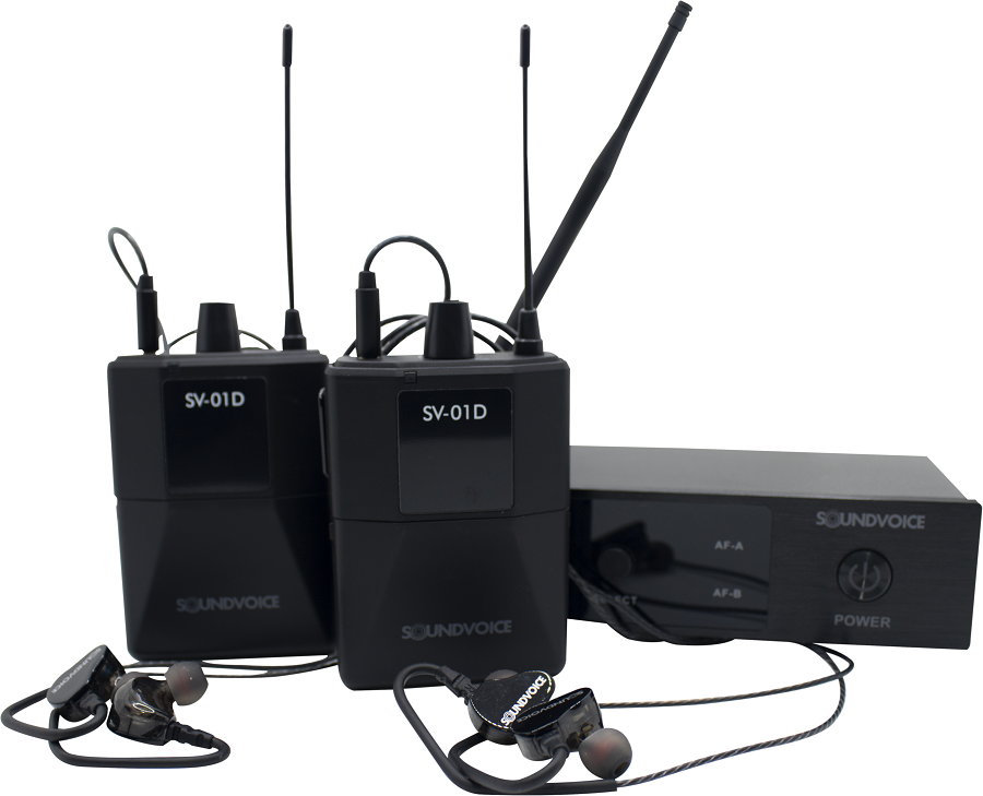 Transmissor SoundVoice SV-01D Sem Fio de Fone de Ouvido  Duplo