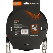 Cabo Hayonik XLRFxXLRM 3m Microfone Emborrachado Preto 81868