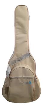 Capa Violao Folk ViasomLuxo Premium Bege C103L/B Com Logo Wanger