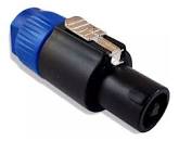 Conector Speakon Macho MXT 4 Vias Hs4fc Azul Curto 64.1.516