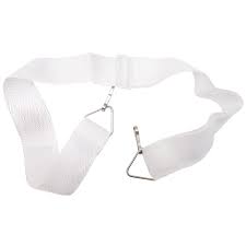 Talabarte Spanking Nylon Bumbo 2 Ganchos Branco