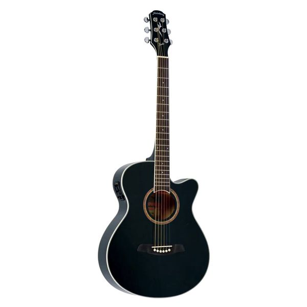 Violao Strinberg BE30C BK Berlin Artistico Cutaway Eletroacustico Aço Preto Afinador