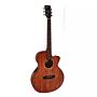 Violao Cort SFX-MEM OP Mahogany Flat Cutaway Eletroacustico Aço Natural Fosco Afinador