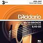 Encordoamento Violao Aço Daddario EJ10-3D 010 kit 3 Unidades