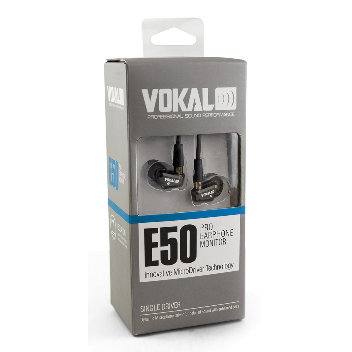 Fone de Ouvido In Ear Vokal E50 Preto 10617