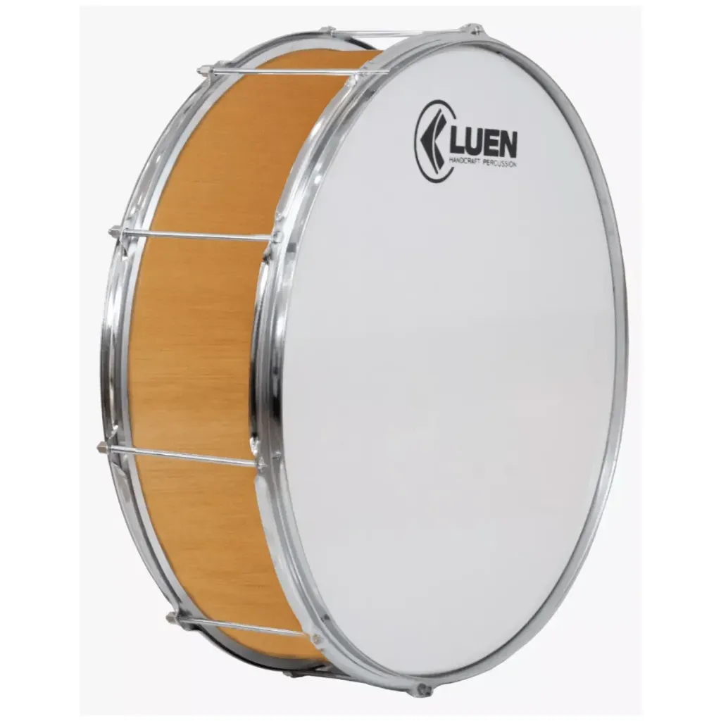 Zabumba Luen 20x18 Folheado Verniz Pele Leitosa 8 Afinaçoes Aro Cromado