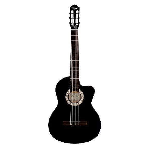 Violao Tagima Cartagena BKS Classico Flat Cutway Eletroacustico Nylon Preto Fosco Afinador