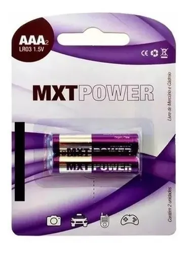 [26639] Pilha MXT AAA Alcalina 1,5V Lr03 Cartela Com 2 28.17.72