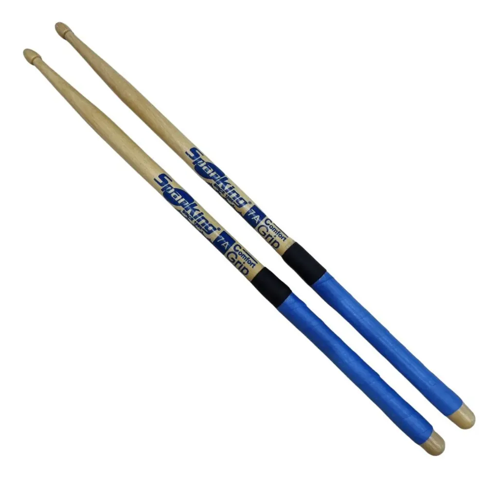 [26644] Baqueta Spanking 7A Ponta Madeira Comfort Grip Azul