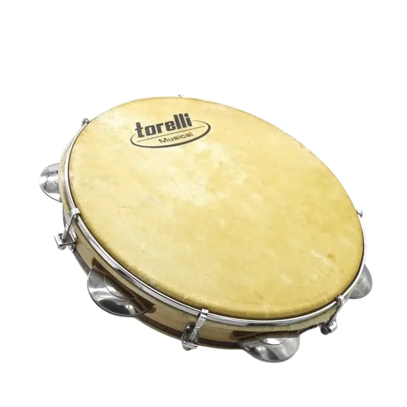 [26670] Pandeiro Torelli 10 TP343 Chorinho Madeira Pele Animal