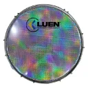 Pandeiro Luen 10 40033BR/PR Formica Branco Pele Holografica Prata Afinaçao Dupla