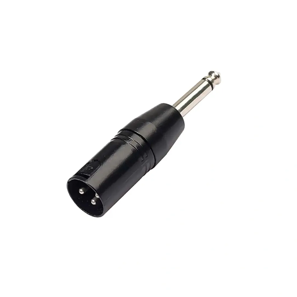 [26737] Plug Adaptador Ent 1 Cannon Macho Sai 1 P10 Mono Metal Preto MXT 64.1.285