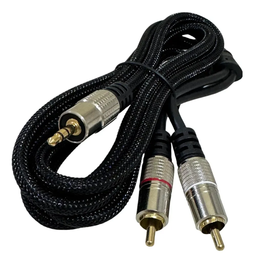 [26739] Cabo MXT 1P2Stx2Rca Trançado em Nylon 1,8m 8.1.630
