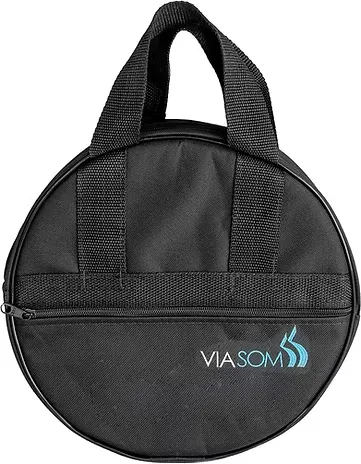 Capa Pandeiro Simples Viasom 10 CS11OS/N Preto Com Logo Wanger