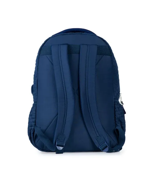 Mochila Viasom Simples 1380 Azul Marinho Nylon Com Logo Wanger