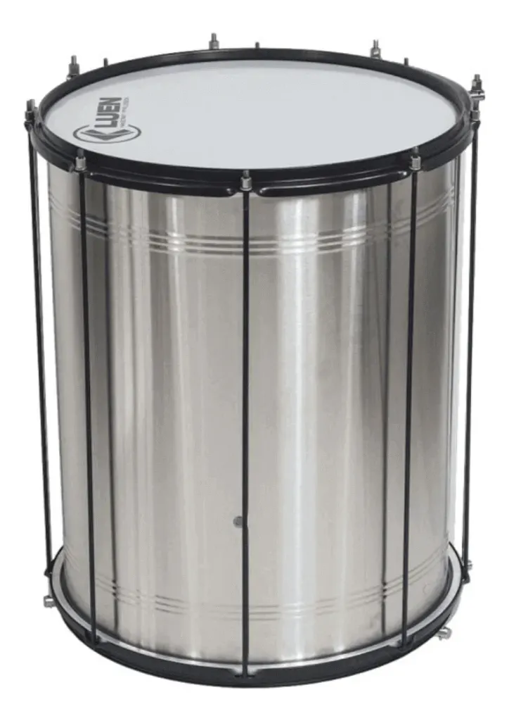 Surdo Luen Batuka 60x20 Alumisteel 10 Afinaçoes Chapa Preto Pele Leitosa