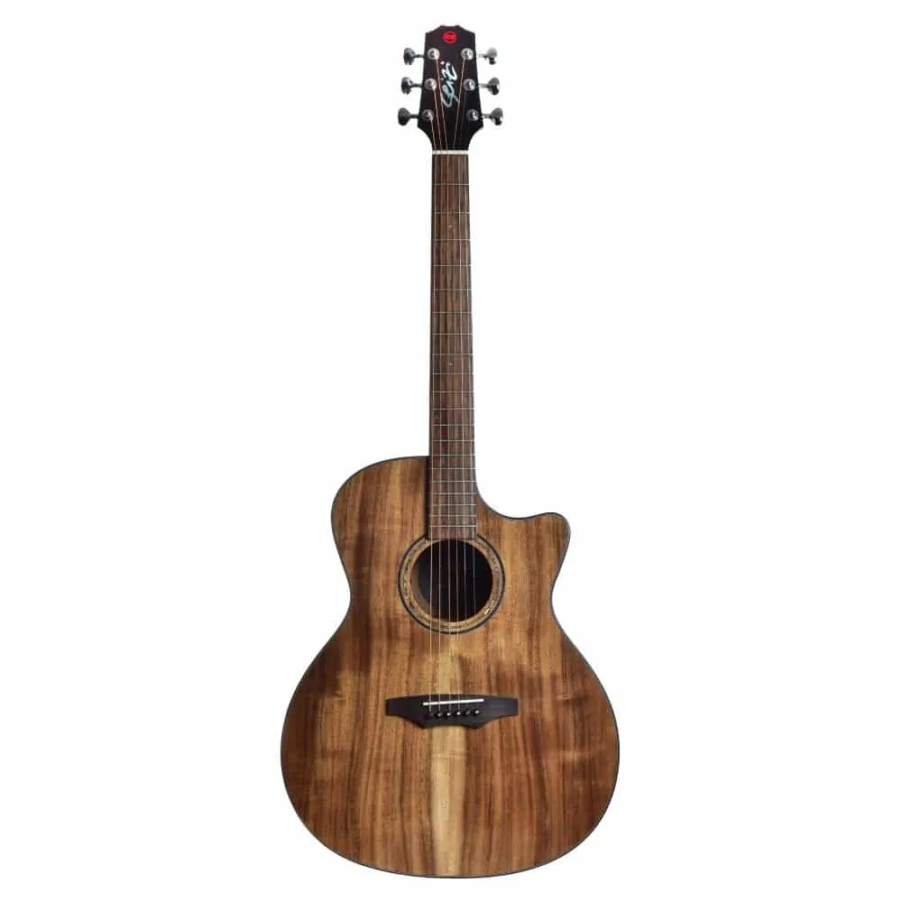 [26779] Violao Seizi Ryu Kaizen Grand Auditorium Cutaway Eletroacustico Koa Satin Supreme Afinador Com Bag