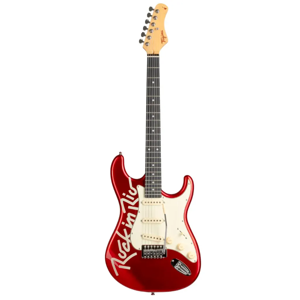 [26783] Guitarra Tagima Rock In Rio SSE II CA 3S Stratocaster Escala Escura Candy Apple Vermelha