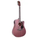 Violao Tagima Juninho Afram DKMOP Folk Dreadnought Cutaway Eletroacustico Aço Sapele Dark Mahogany Open Pore Afinador