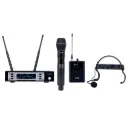 Microfone Sem Fio Dylan D-9005S Duplo Headset Mao UHF