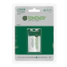 Bateria 9v Bap BAP670 Recarregavel Lithium 250mah