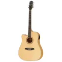 Violao Strinberg LE30C NS LH London Folk Cutaway Eletroacustico Aço Canhoto Fosco Afinador