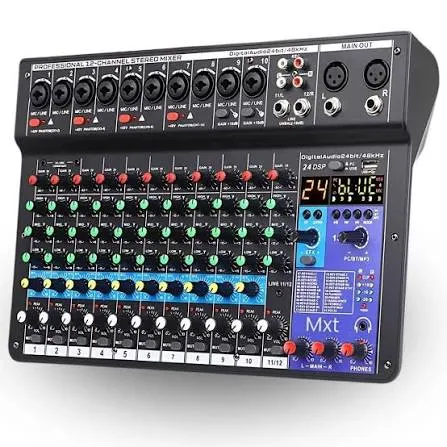 [26842] Mesa de Som MXT MX-12A 12 Canais USB Player Bluetooth Phanton Power Efeitos