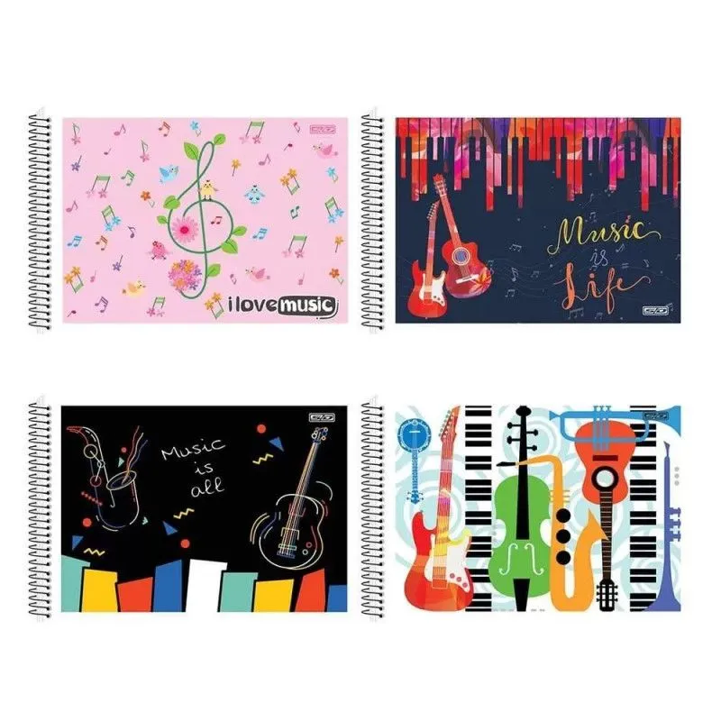 Caderno de Musica Flex 40 Folhas 232023 5478