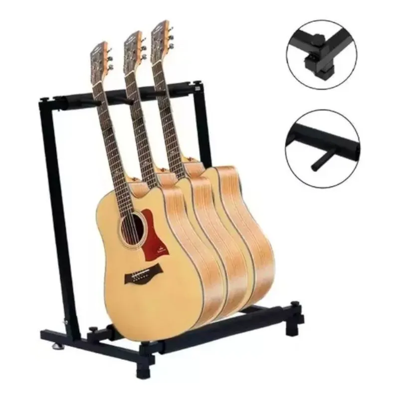 [26862] Suporte Instrumentos de Cordas Smart GS-033 Chao 3 Instrumentos Com Encosto de Braço