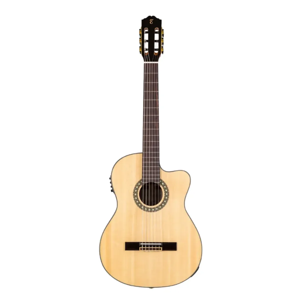 [26876] Violao Tagima Vesperata Classico Cutway Eletroacustico Nylon Sapele Natural Afinador