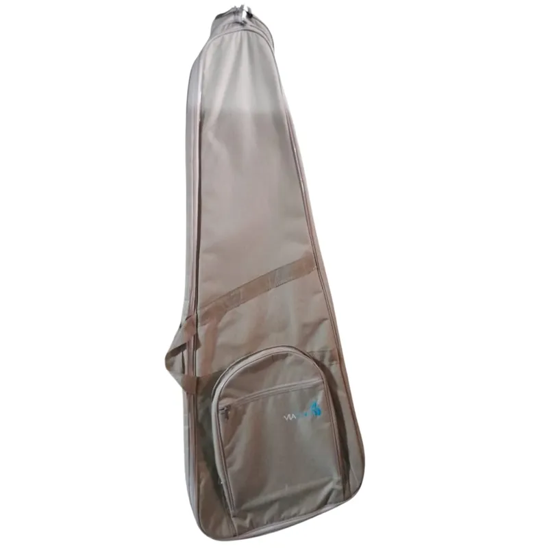 [26896] Capa Contrabaixo Viasom C108L/B Luxo Premium Bege Com Logo Wanger