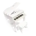 Piano de Cauda Infantil Turbinho 30Whi 30 Teclas Branco