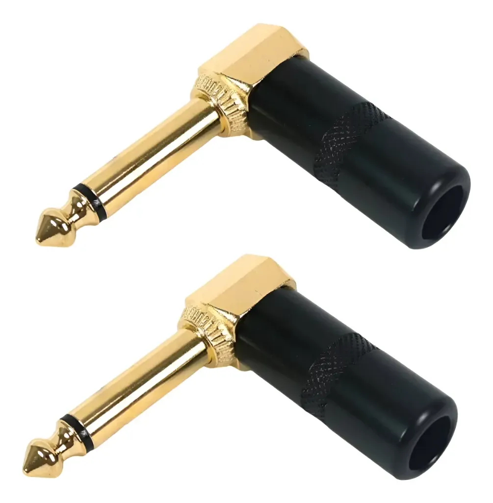 [26909] Plug P10 Metal MXT Mono 90 Graus Vermelho Dourado Pro Series 64.1.647