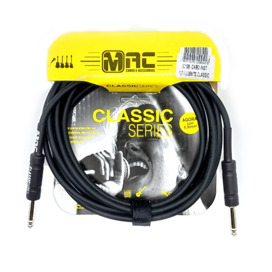 [26916] Cabo MAC P10xP10 IC10B 10ft 3,05m Sem Logo Wanger