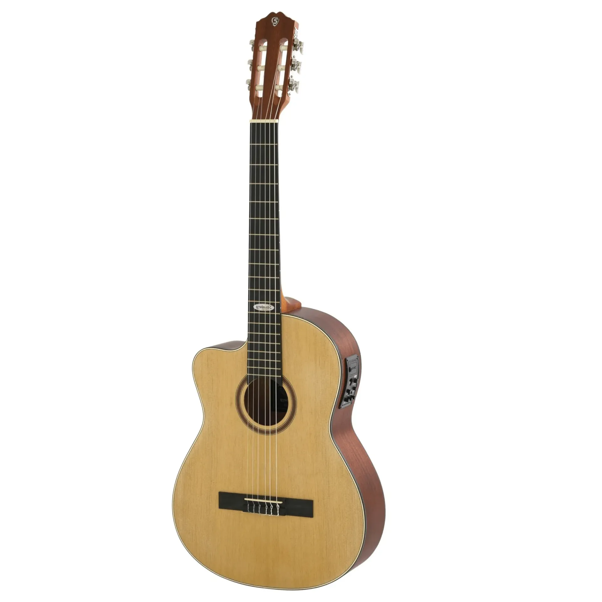 Violao Strinberg SC200C NS LH Classico Cutaway Eletroacustico Nylon Canhoto Natural Satin Afinador