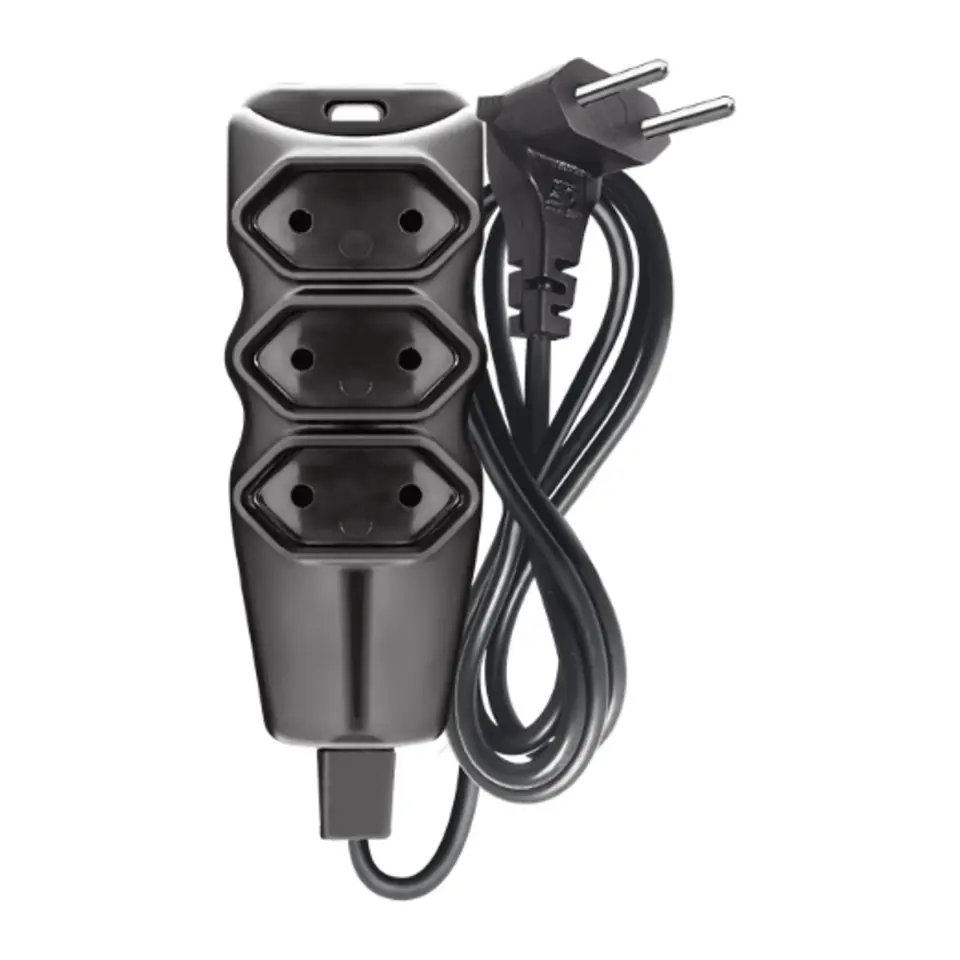[26973] Extensao Eletrica Megatron 1,5m 3x0,75mm 2P+T 10 A 90º Tripolar
