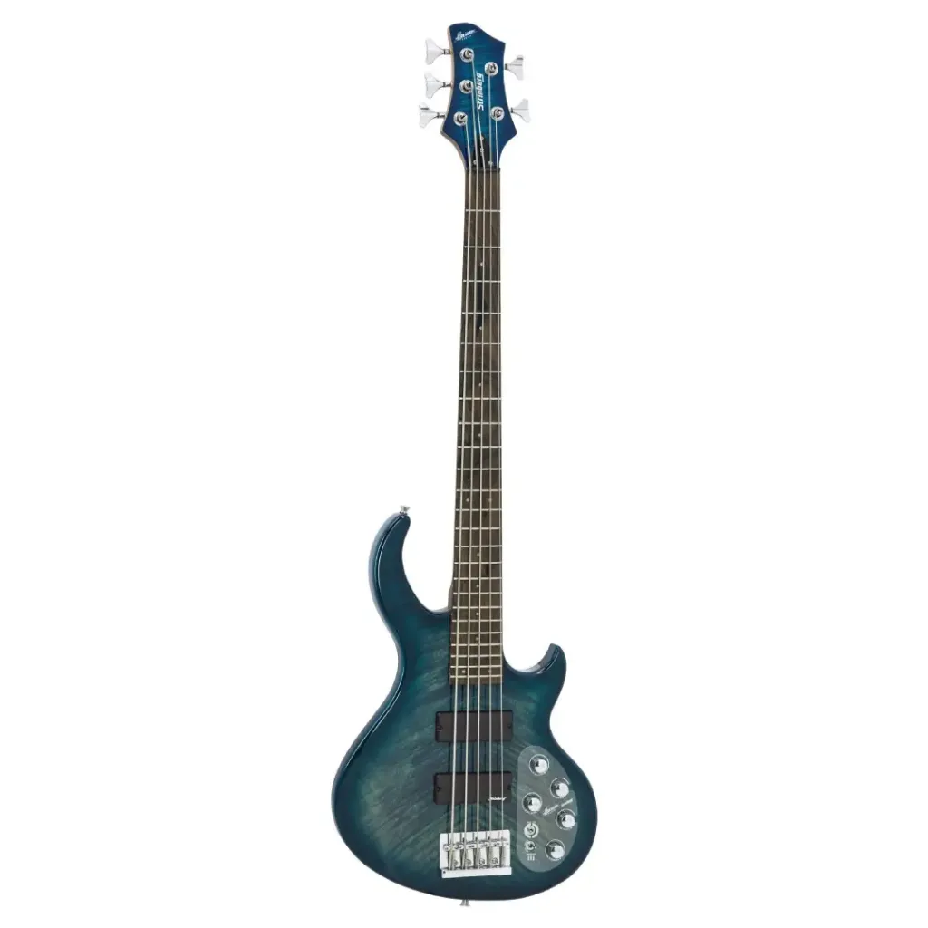Contrabaixo Strinberg H5B TBL Horizon 5 Cordas Ativo Transparent Blue Azul Com Bag