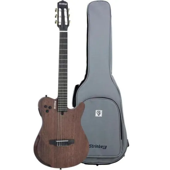 [26987] Violao Strinberg Soul SSC60 TOS Solido Cutaway Eletroacustico Nylon Fosco Afinador Com Bag