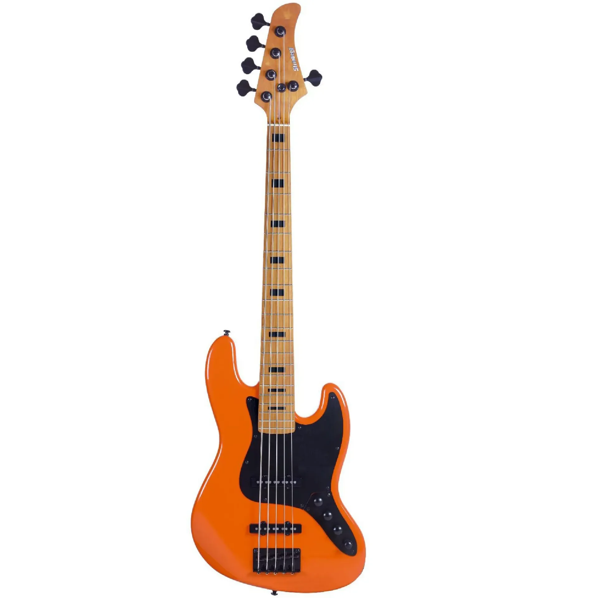 Contrabaixo Strinberg JBS155 AD OR 5 Cordas Ativo Jazz Bass Laranja Brilhante Com Bag