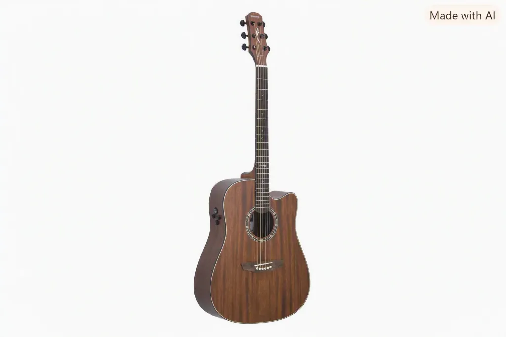 Violao Strinberg LE50C MGS London Folk Cutaway Eletroacustico Aço Mahogany Satin (MGS) Tampo Maciço Afinador Com Bag