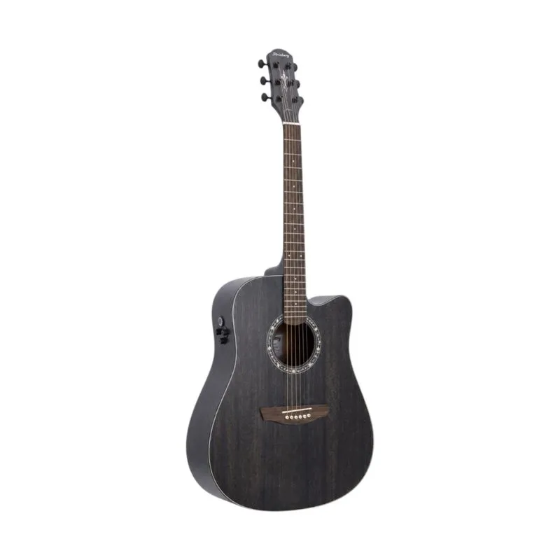 Violao Strinberg LE50C TOS London Folk Cutaway Eletroacustico Aço Tobacco Satin (TOS) Tampo Maciço Afinador Com Bag