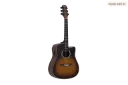 Violao Strinberg LE50C VSS London Folk Cutaway Eletroacustico Aço Vintage Sunburst Satin (VSS) Tampo Maciço Afinador Com Bag