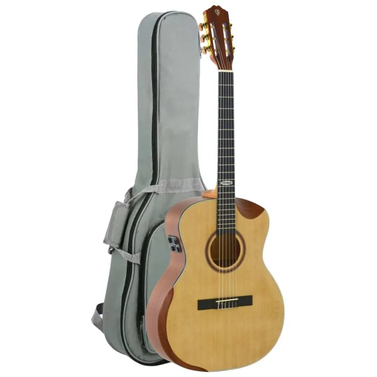 [27073] Violao Strinberg SC301HCR NS Artistico Half Cutaway Eletroacustico Nylon Natural Fosco Efeitos Afinador Com Bag