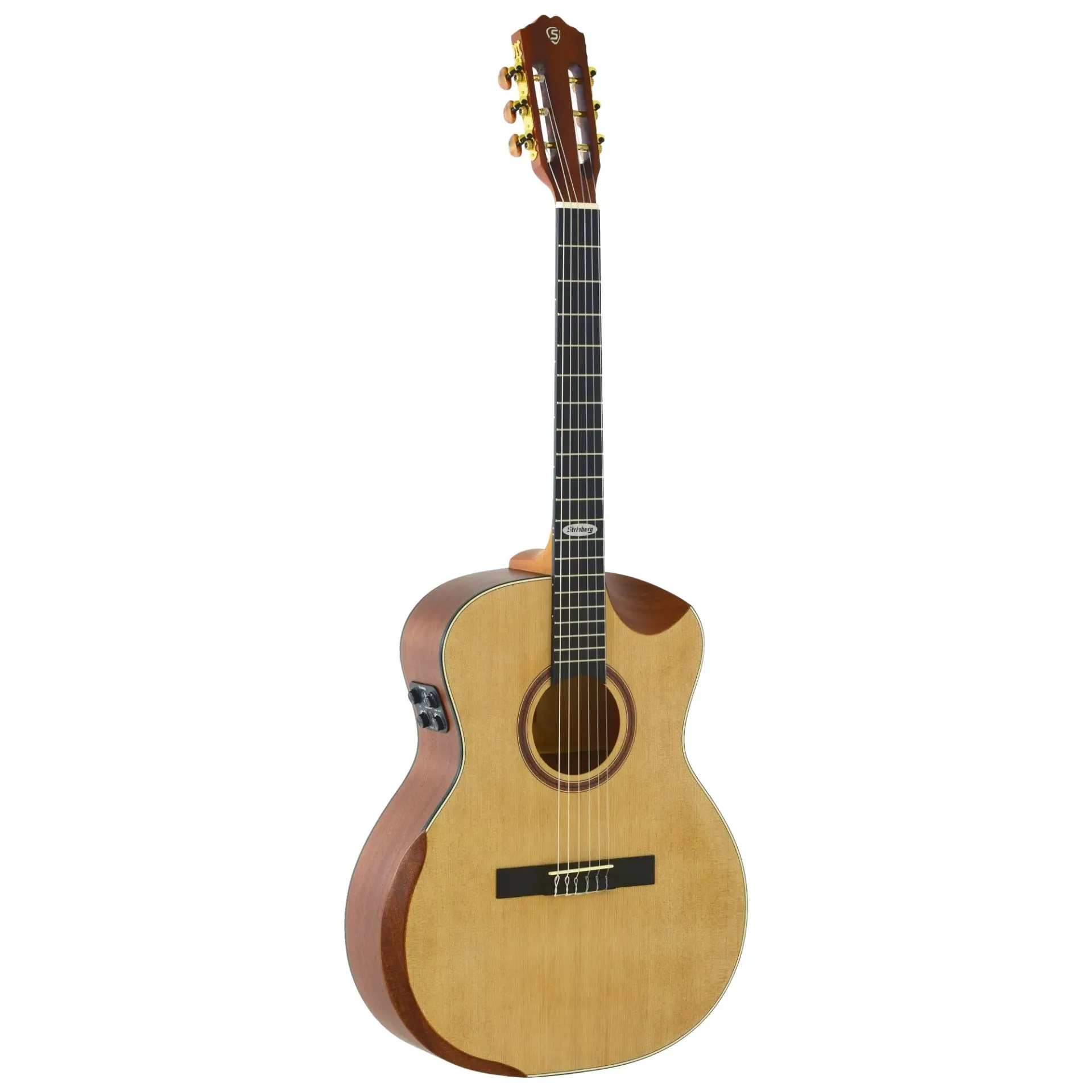 Violao Strinberg SC301HCR NS Artistico Half Cutaway Eletroacustico Nylon Natural Fosco Efeitos Afinador Com Bag