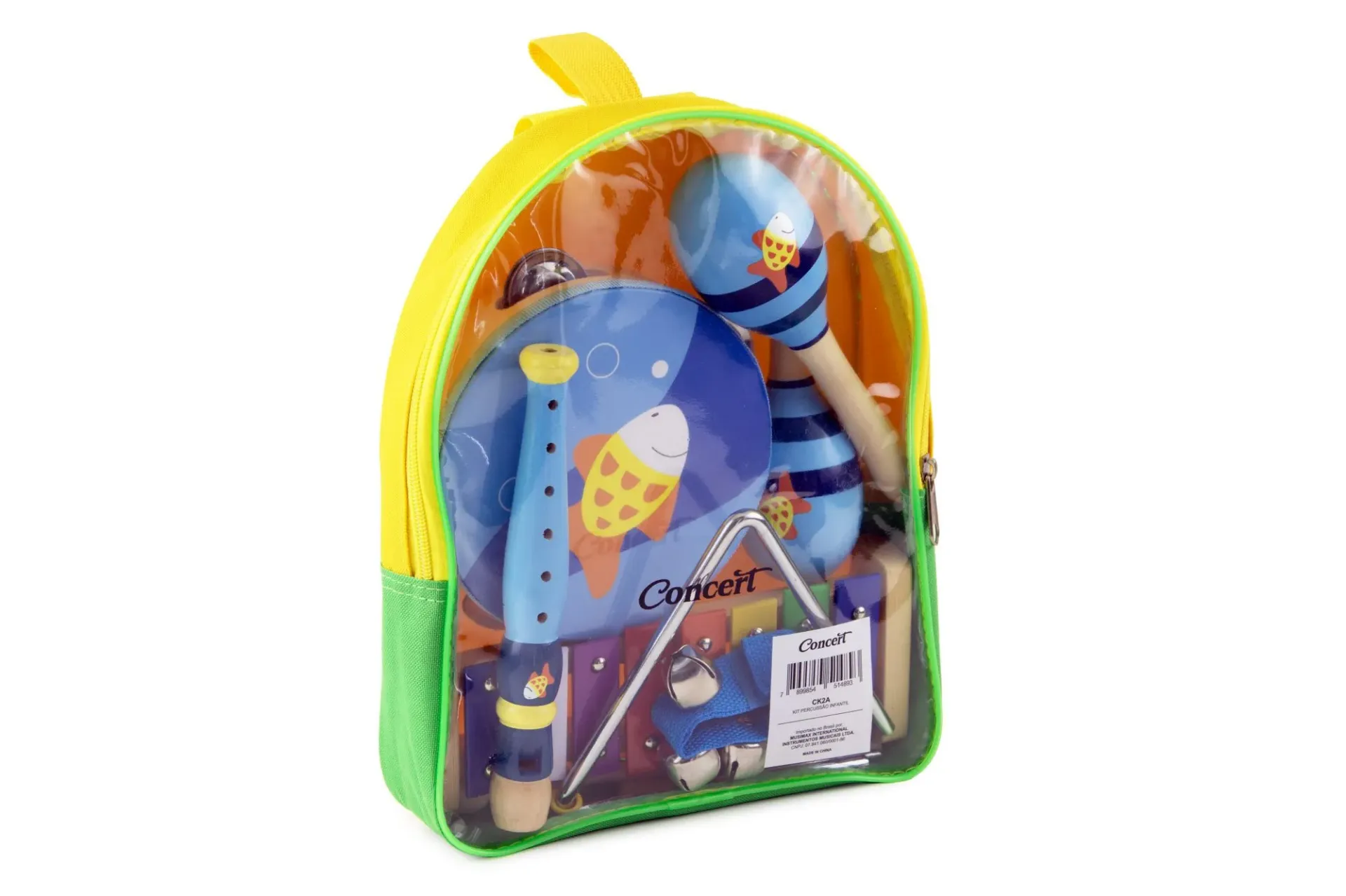 Kit Bandinha Infantil Concert CK2A 6 Instrumentos Com Bolsa