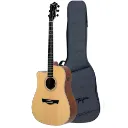 Violao Tagima Sunset NTOP LH Folk Cutway Eletroacustico Aço Canhoto Natural Tampo Maciço Afinador Com Bag