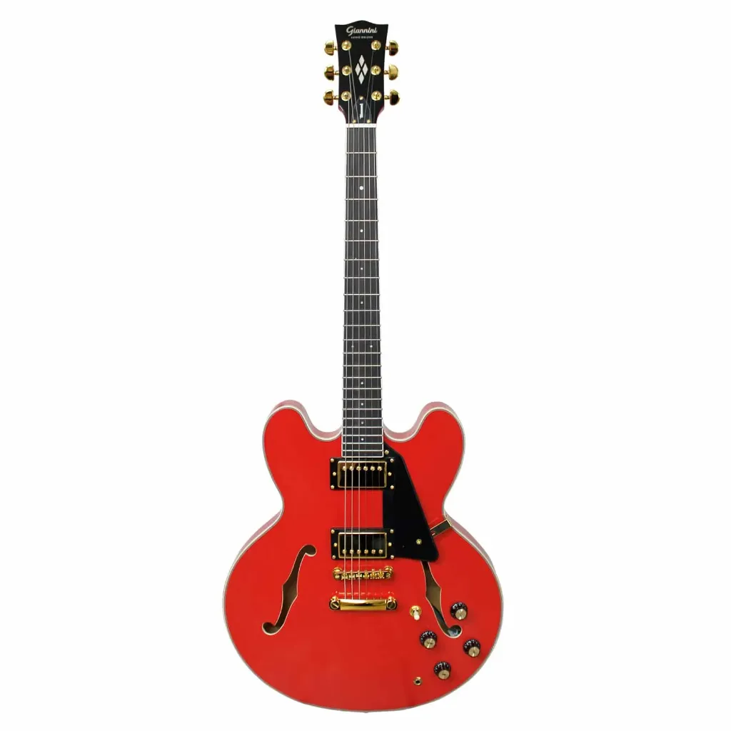 [27119] Guitarra Giannini GAE06 DLX RD Sonic Diamond Deluxe Semiacustica Vermelha (RD)