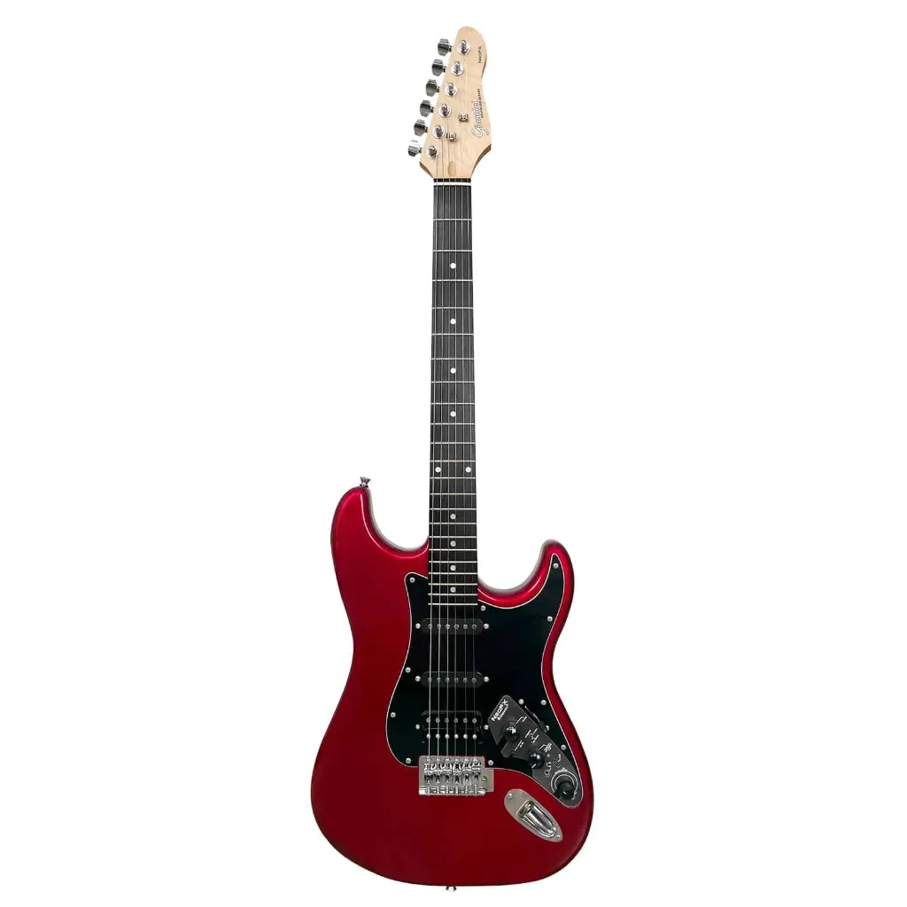 Guitarra Giannini G-101 NEOFX MR/BK HSS Stratocaster Vermelha Metalica Com Efeitos
