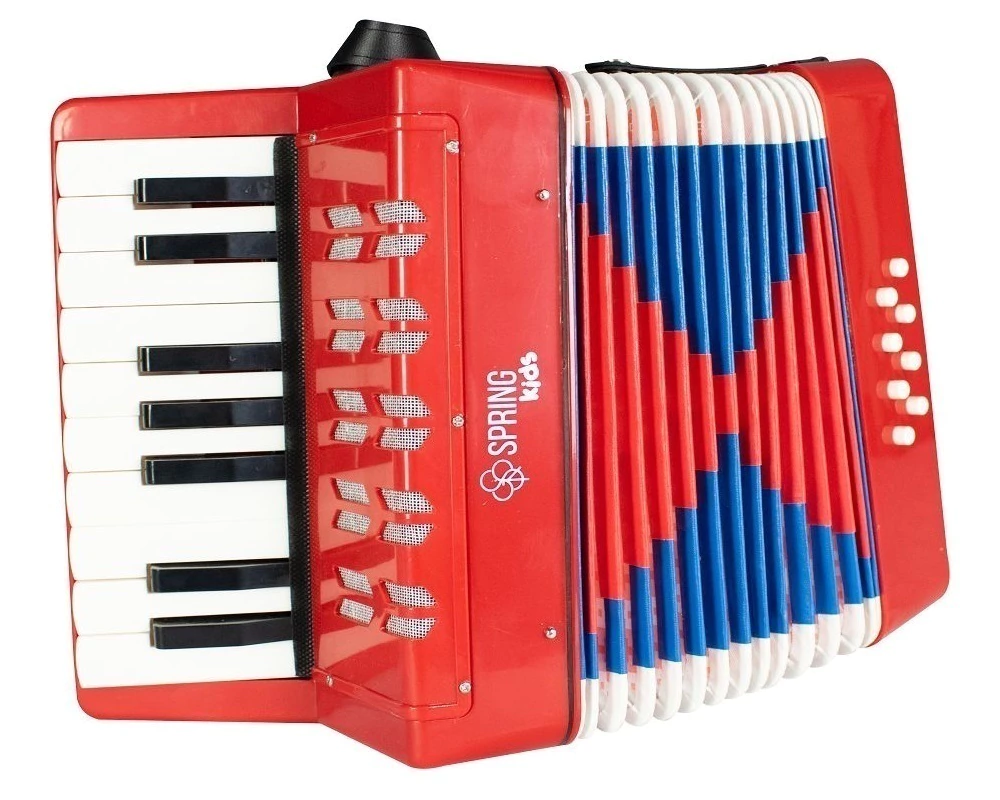 [25754] Acordeon 8 Baixos Infantil Spring SPK-17 Kids 17 Teclas Vermelho