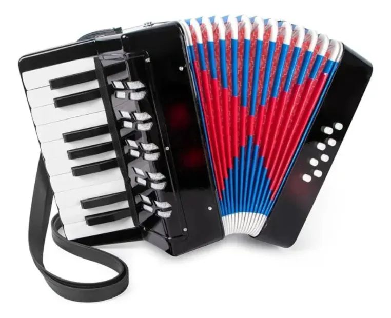 [25089] Acordeon 8 Baixos Infantil Stage AC178BK 17 Teclas Preto
